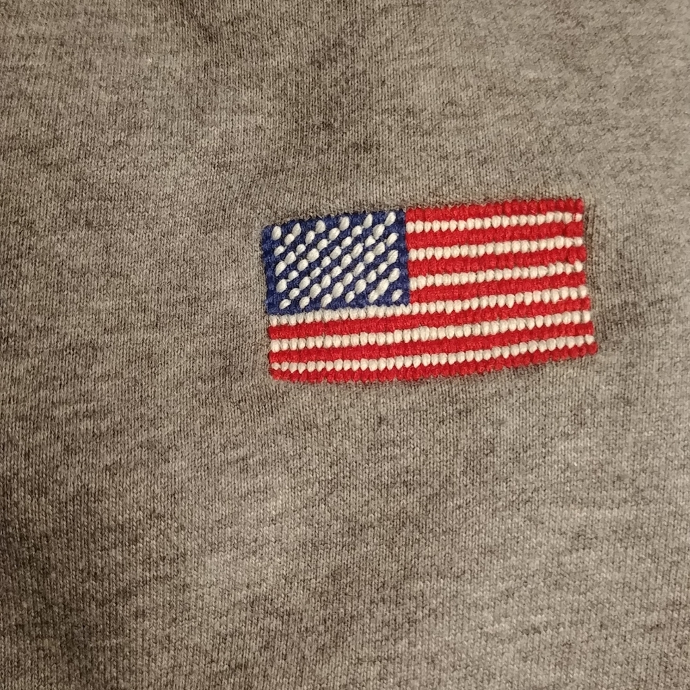 Harding-Lane US Flag Embroidered Sweatshirt